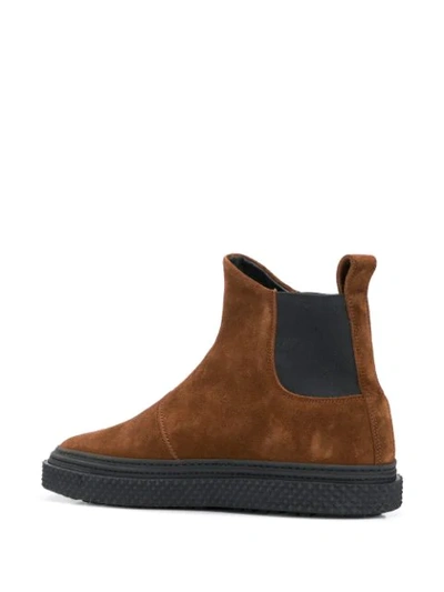 Shop Buttero Suede Chelsea Boots In Brown
