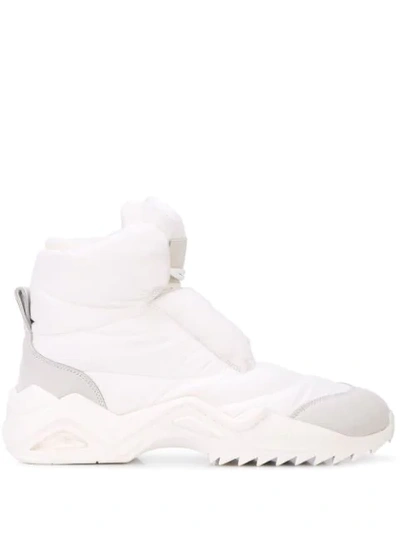 Shop Maison Margiela Puffer Ankle Boots In White