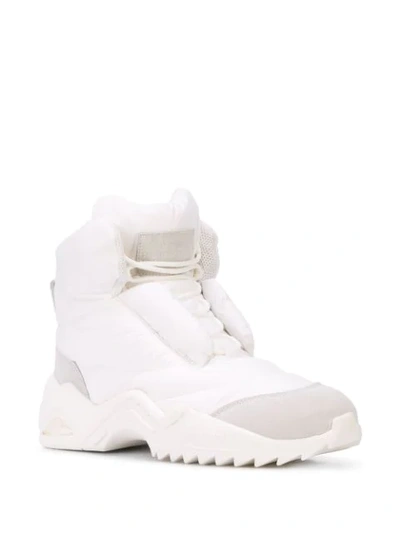 Shop Maison Margiela Puffer Ankle Boots In White