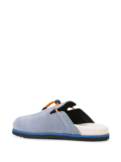 Shop Buscemi Pietro Drawstring Slippers In Blue
