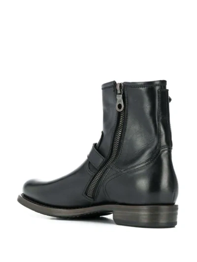 Shop Project Twlv Double Buckle Ankle Boots In Black