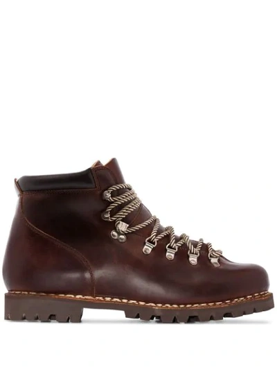 Shop Paraboot Avoriaz Leather Hiking Boots In Brown
