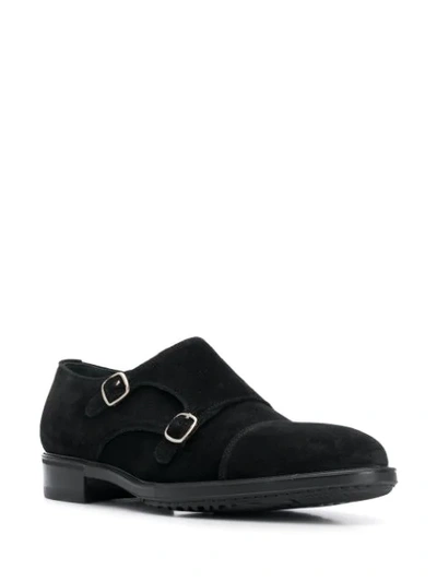 Shop Leqarant Double-buckle Monk Shoes In Black