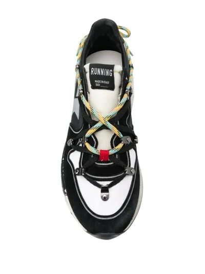 Shop Golden Goose Running Sole Sneakers In Black ,white