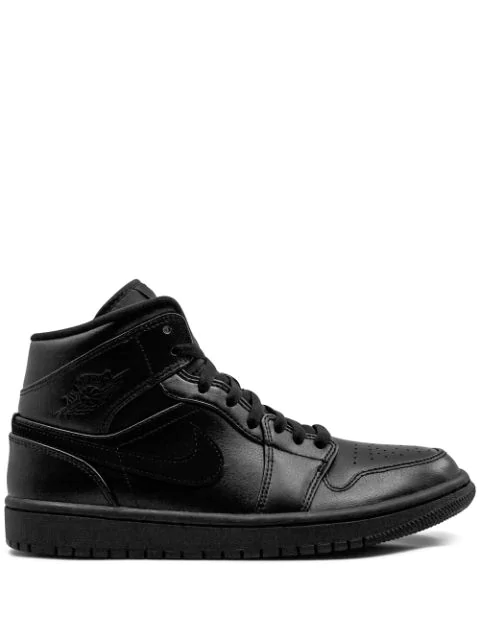 black jordan ones