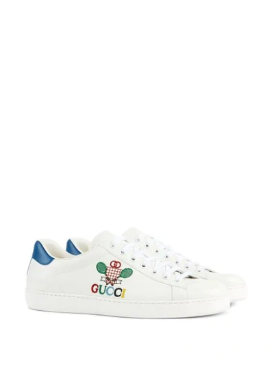 Shop Gucci Ace Sneakers With  Tennis In White