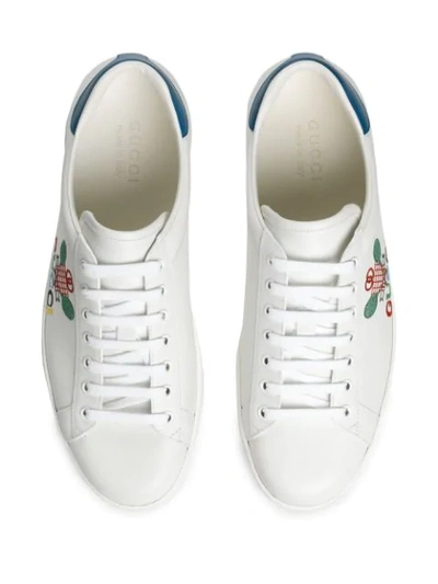 Shop Gucci Ace Sneakers With  Tennis In White