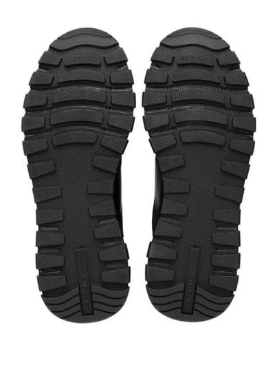 Shop Prada Paneled Runner Sneakers - Black