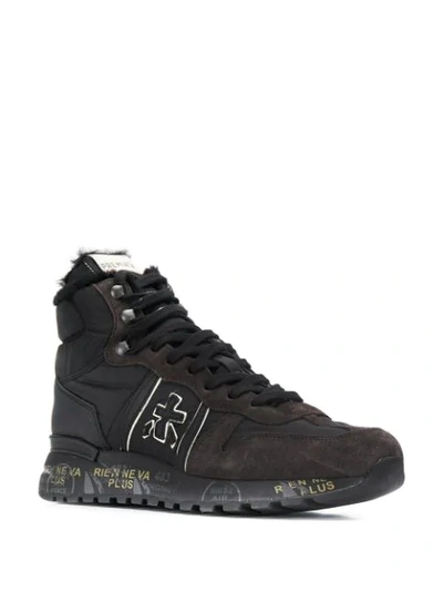 Shop White Premiata Jeff Var High-top Sneakers In Black