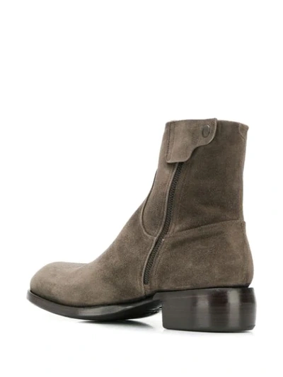 Shop Rocco P. Block Heel Ankle Boots In Grey