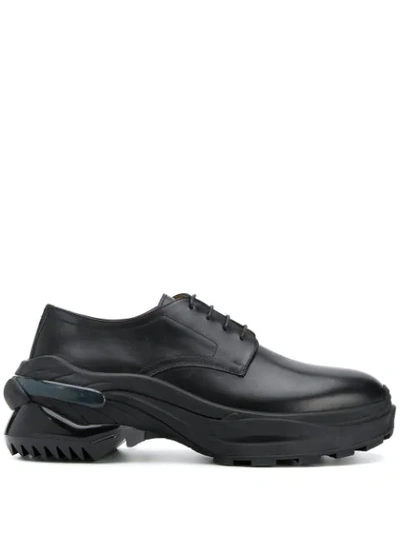 Shop Maison Margiela Lace-up Ridged Sole Shoes In Black