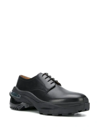 Shop Maison Margiela Lace-up Ridged Sole Shoes In Black