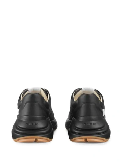 Shop Gucci Rhyton  Band Sneakers In Black