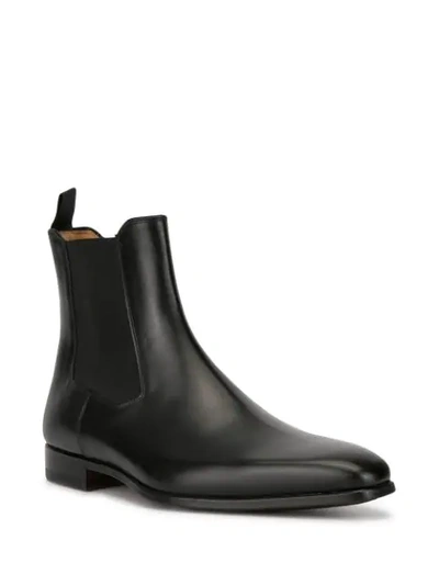 Beoordeling Overblijvend kousen Magnanni Men's Riley Smooth Leather Chelsea Boots In Black | ModeSens