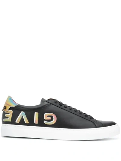 Shop Givenchy Reverse Logo Low-top Sneakers In Black
