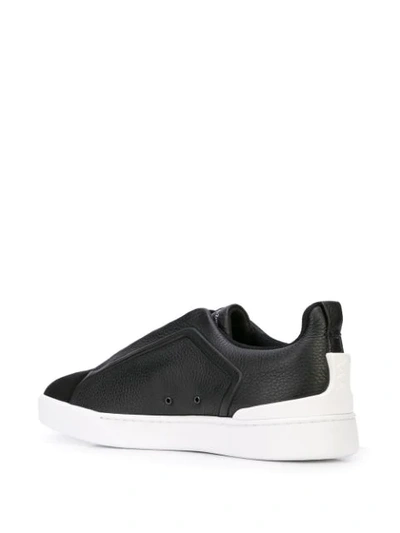 Shop Ermenegildo Zegna Slip-on Sneakers In Black
