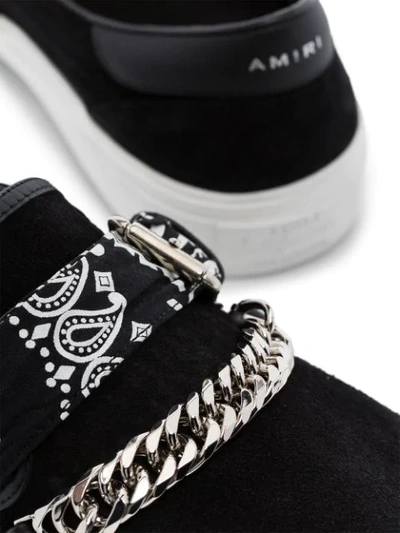 Shop Amiri Chain-embellished Sneakers In Black