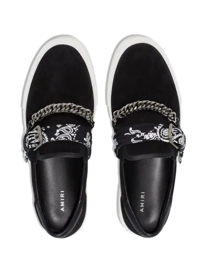 Shop Amiri Chain-embellished Sneakers In Black
