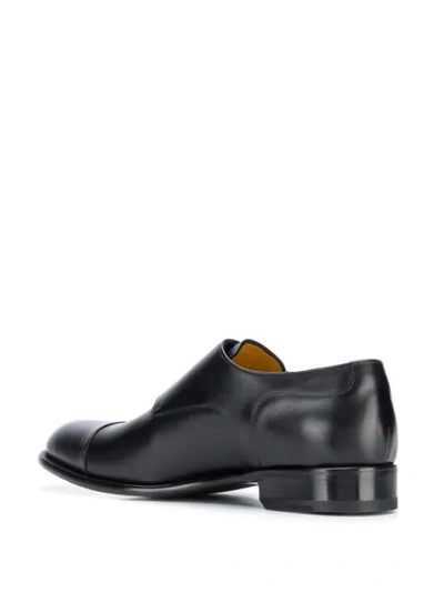 Shop A. Testoni Side-buckle Monk Shoes In Aeb Black Dark Metal