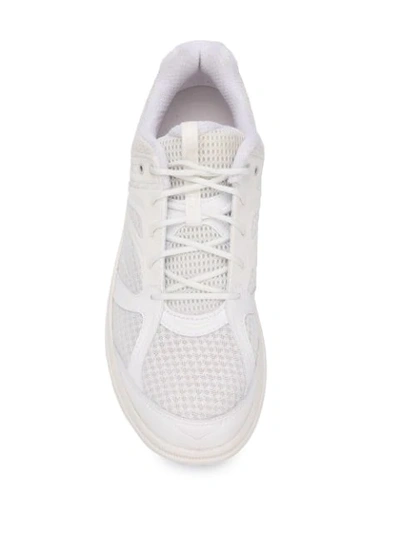 Shop Hoka One One Chunky Sole Panelled Sneakers In White