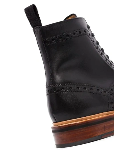 Shop Grenson Fred Leather Ankle Boots In Black