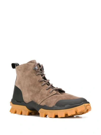 Shop Moncler Hiking Ankle Boots In 913 Brown