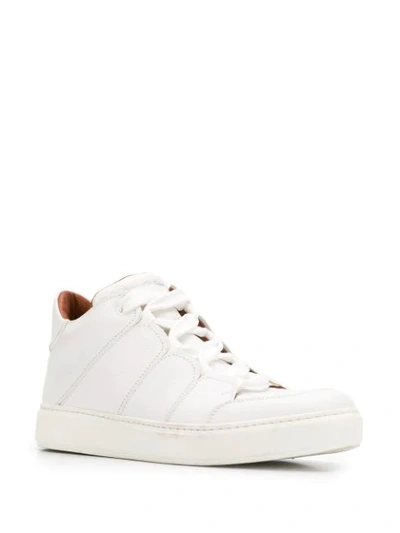 Shop Ermenegildo Zegna Hi Top Sneakers - White