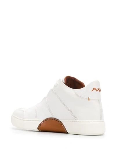 Shop Ermenegildo Zegna Hi Top Sneakers - White