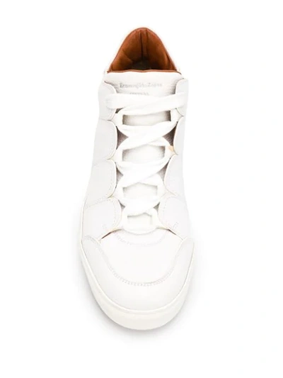 Shop Ermenegildo Zegna Hi Top Sneakers - White