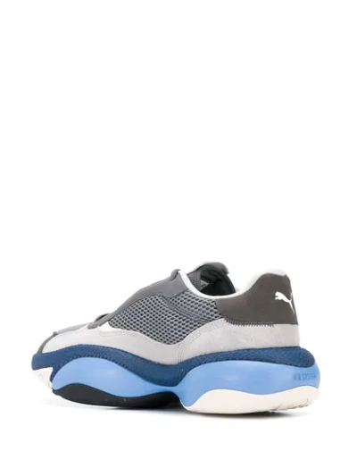 Shop Puma Panelled Sneakers In Grey