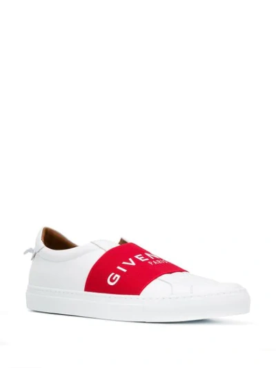 Shop Givenchy Logo Band Sneakers In White