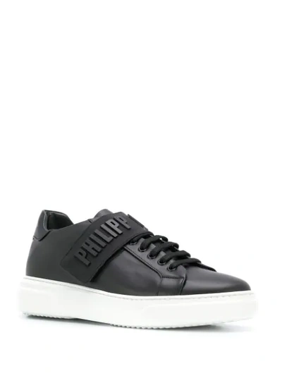 Shop Philipp Plein Logo Embellished Sneakers In Black