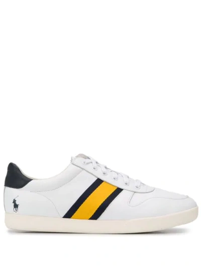 Shop Polo Ralph Lauren Camilo Ii Logo Sneakers In White