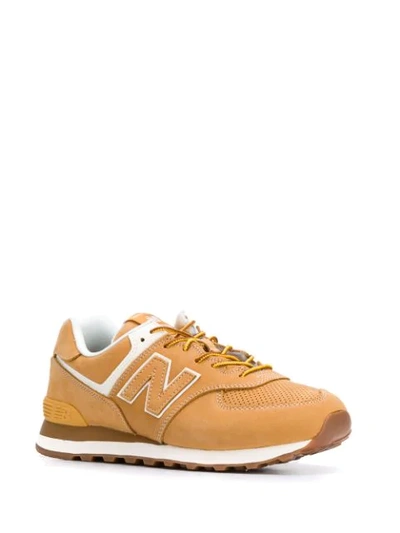 Shop Junya Watanabe X New Balance 574 Suede Trainers In Brown