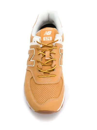 Shop Junya Watanabe X New Balance 574 Suede Trainers In Brown