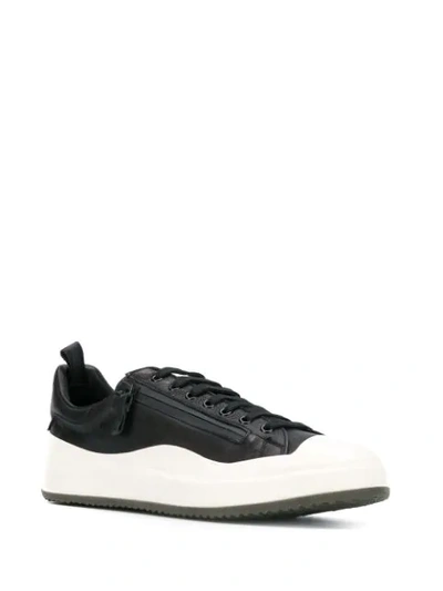 Shop Officine Creative Contrast Sole Sneakers In Black