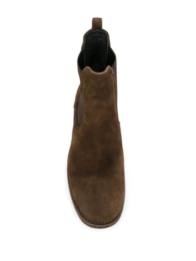 Shop Premiata Suede Chelsea Boots In Brown