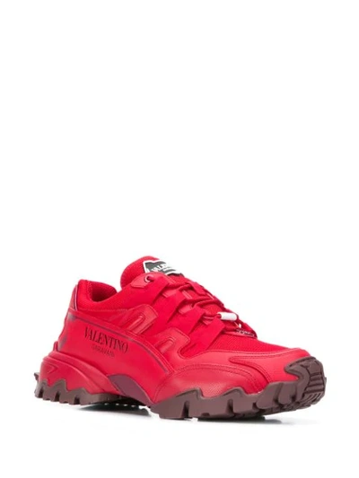 Shop Valentino Garavani Climbers Sneakers In Red