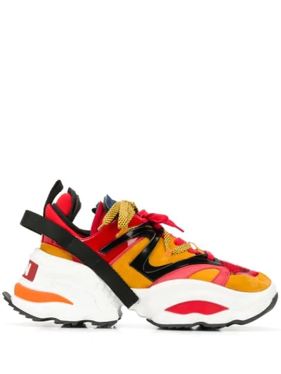 Shop Dsquared2 The Giant Sneakers In Orange