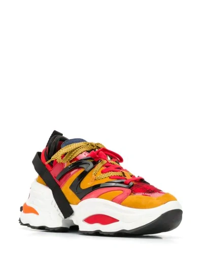 Shop Dsquared2 The Giant Sneakers In Orange