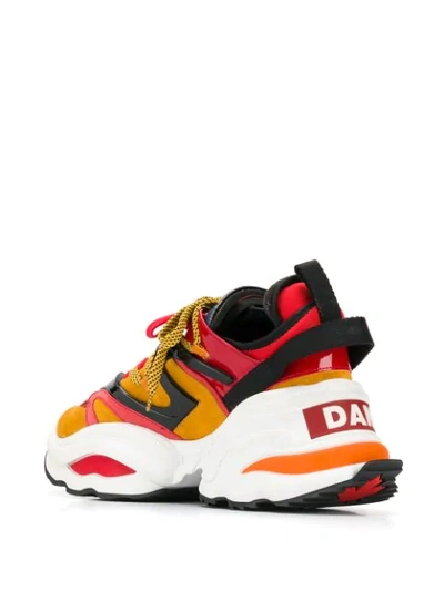 Shop Dsquared2 The Giant Sneakers In Orange