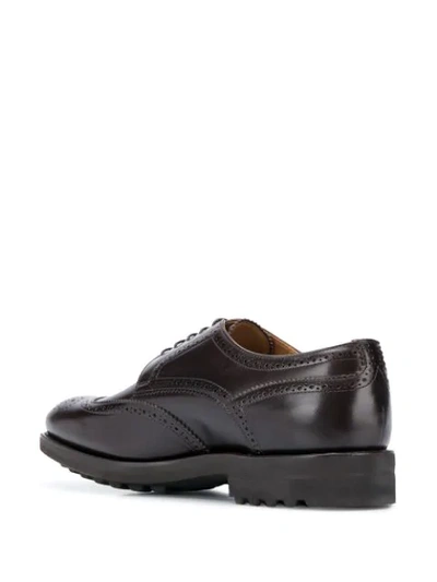 Shop Doucal's Thick Sole Brogues In Brown