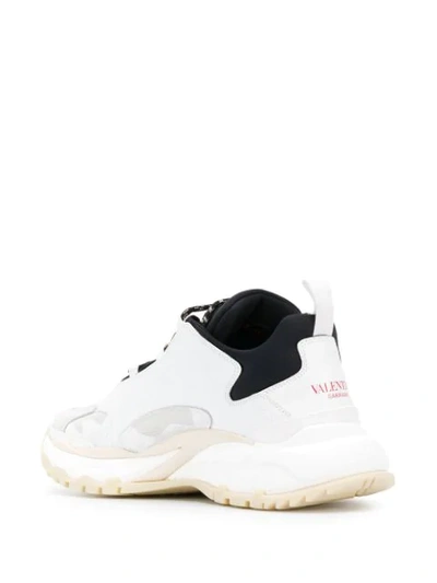 Shop Valentino Trekking Sneakers In White