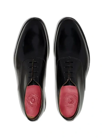 Shop Grenson Alwin Leather Oxford Shoes In Black