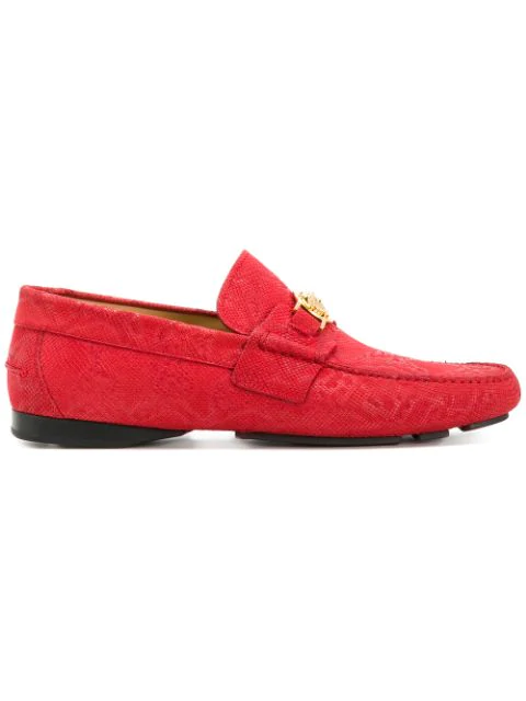 versace loafers red