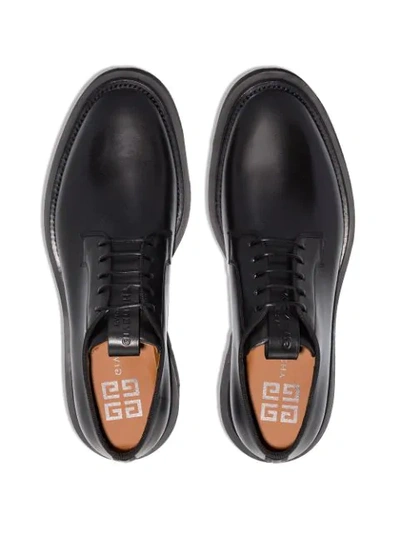 Shop Givenchy Ridged-sole Derby Shoes In Black