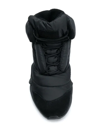 Shop Maison Margiela Padded High-top Sneakers In Black