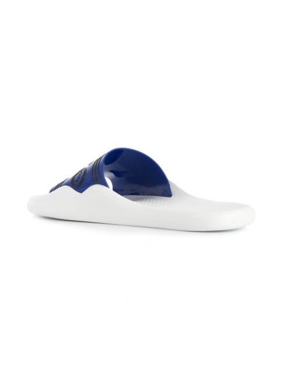 Shop Kenzo Logo Print Slides - Blue