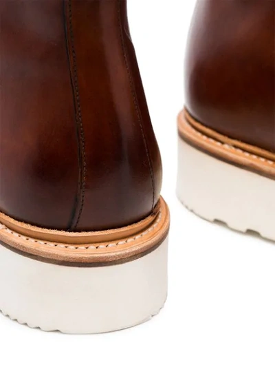 Shop Grenson Bobby Hiking Boots In Brown