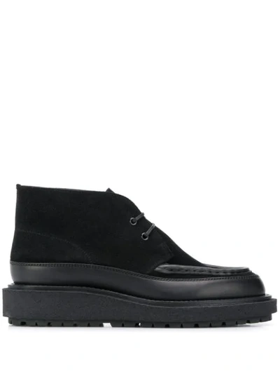 Shop Sacai Platform Lace-up Brogues In 001   Black